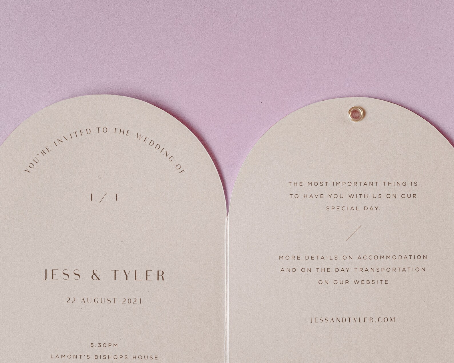 Arch Wedding Invitation Set Opens to Invitation Swivel | Etsy