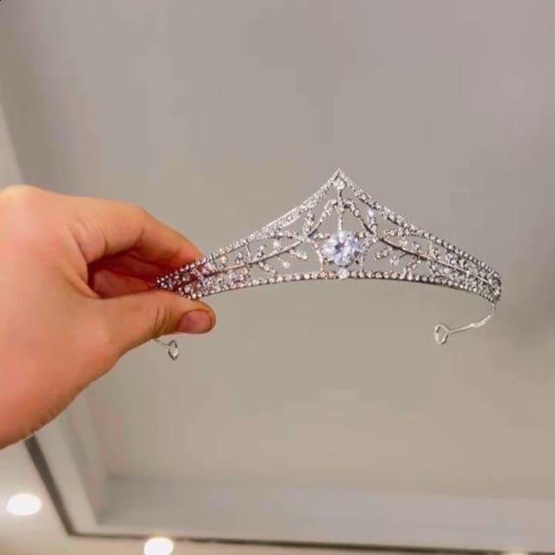 Crystal Tiara for Brides, Bridesmaids, Sparkly Headpiece, Wedding Crown image 4