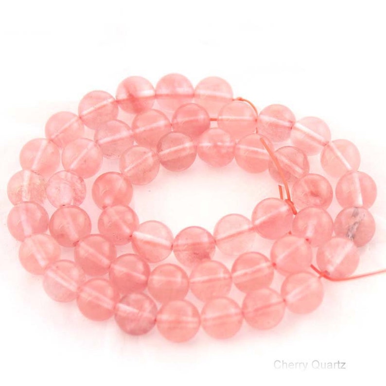 NATURAL CHERRY QUARTZ  LOOSE GEMSTONE FACETED STONE JEWELLERY MAKING BEADS 12 mm 
