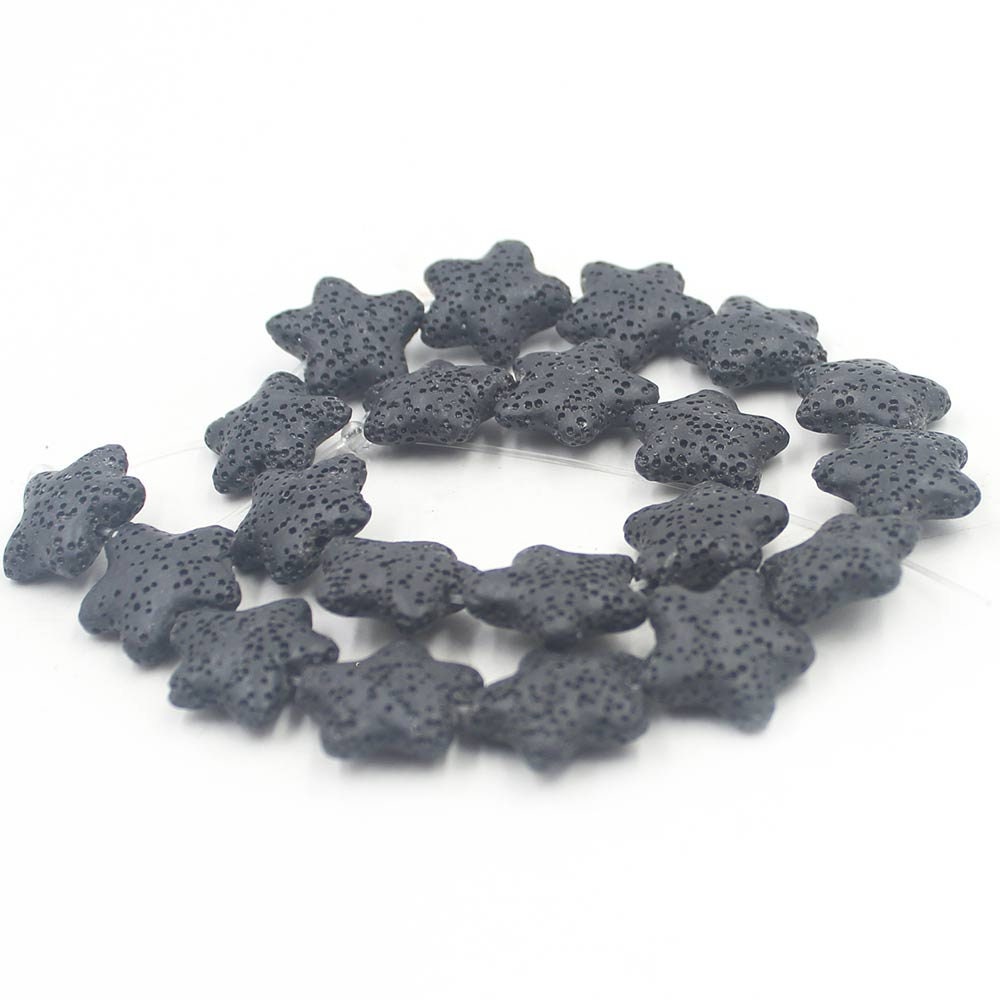 20mm Natural Volcanic Rock Stone Beads Colorful Star Shape Lava Beads for  Jewelry Making Findings Fit DIY Bracelet Accessories