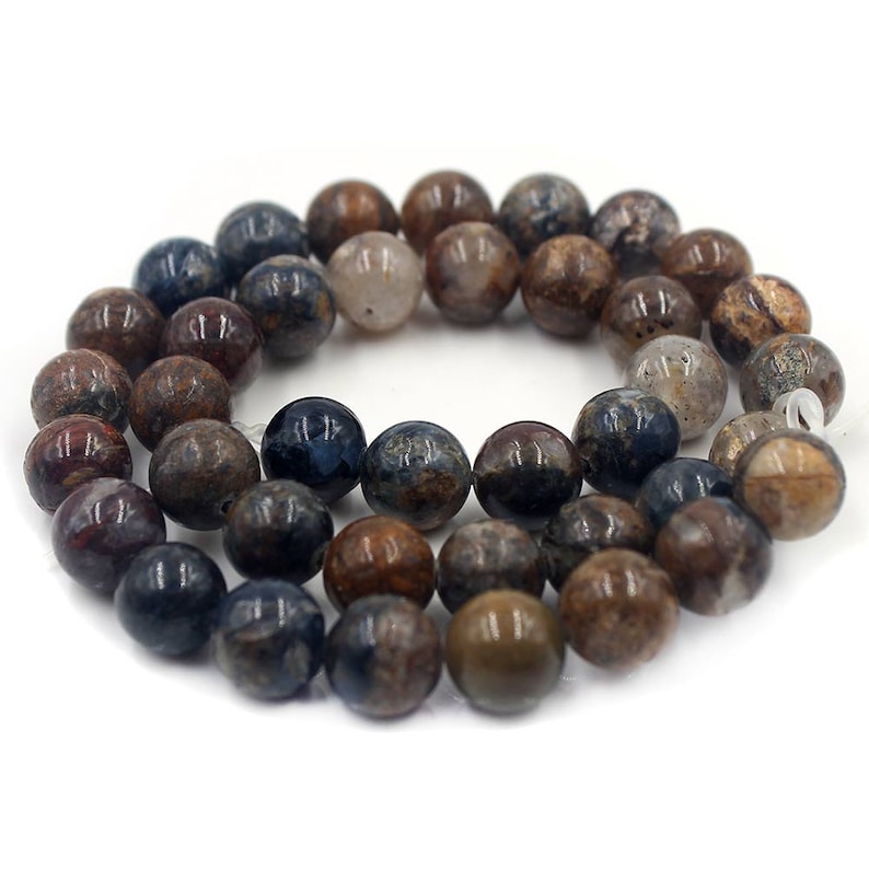 Natural 6 8 10 12mm Round Pietersite Jasper Gemstone Jewelry Making DIY Loose Beads Strand 15