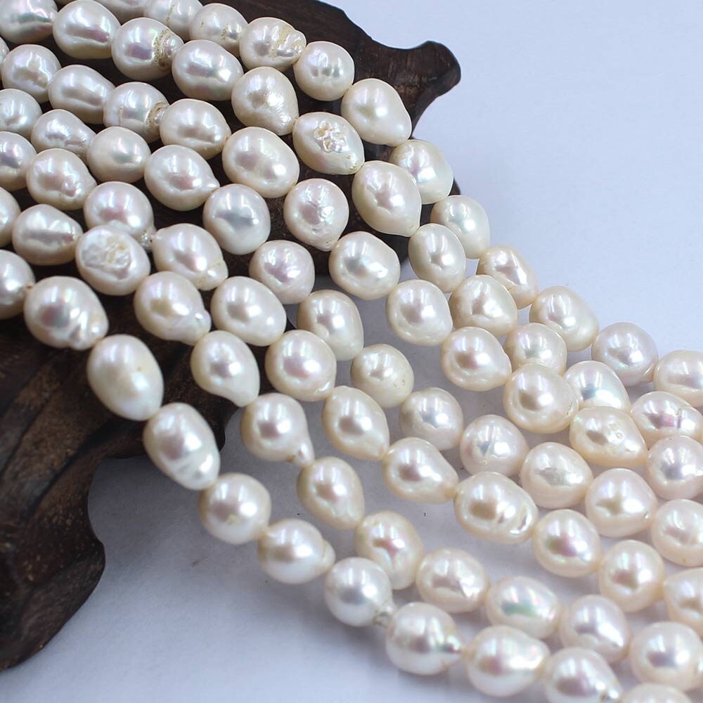 AAA Natural Round Freshwater Cultured Pearl Stone Bead For Jewelry Making 15"DIY AAA Natural Round Freshwater Cultured Pearl Stone Bead For Jewelry Making 15"DIY