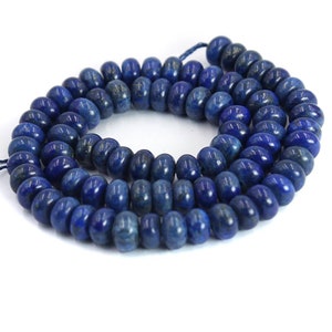 Jewelry DIY Rondelle Lapis Lazuli Gemstone Loose Beads Strand 15"5x8mm 