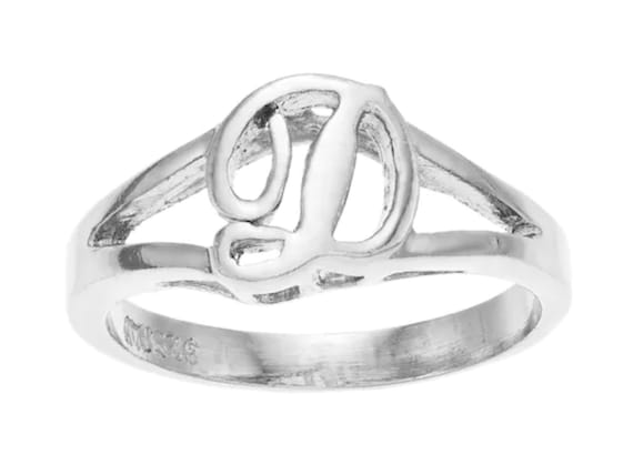 Buy Sterling Silver Initial D Ring Monogram D Ring Custom Ring