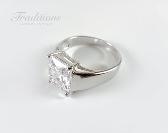 Flawless Cubic Zirconia (FCZ) Sterling Silver Ring