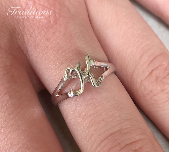 Starchenie Adjustable Initial Ring for Women 925 Sterling Silver Letters T  26 Alphabet Rings Size 7 - Walmart.com