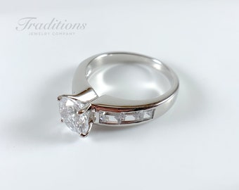 Flawless Cubic Zirconia (FCZ) Sterling Silver Ring