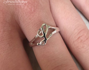 Sterling Silver Initial L Ring - Monogram L ring - Custom Ring - Personalized Letter Ring - Minimal Initial Jewelry - Dainty Initial Rings