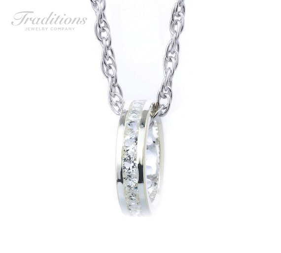 Traditions Semi Precious Sterling Silver Channel-set White Topaz