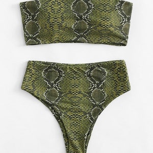 Snakeskin Plus Size Bikini Set