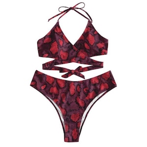 Plus size Snake Skin Bikini Set