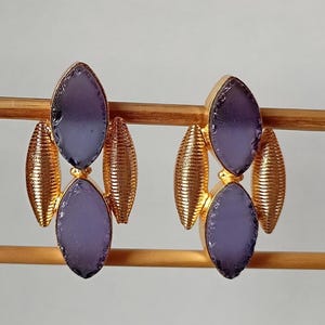 Raw Amethyst Dangle Earrings, Purple Amethyst Drop Earrings, February Birthstones, Gift for Teen Girls, Raw Crystal Amethyst Earrings