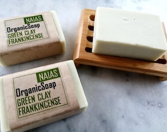 Handmade Organic Soap: Green Clay, Frankincense & Patchouli
