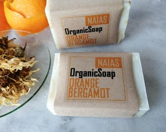 Organic Bar Soap: Handmade Cold Process with Orange & Bergamot
