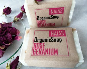 Organic Rose & Geranium Soap: Natural Handmade Bar Soap