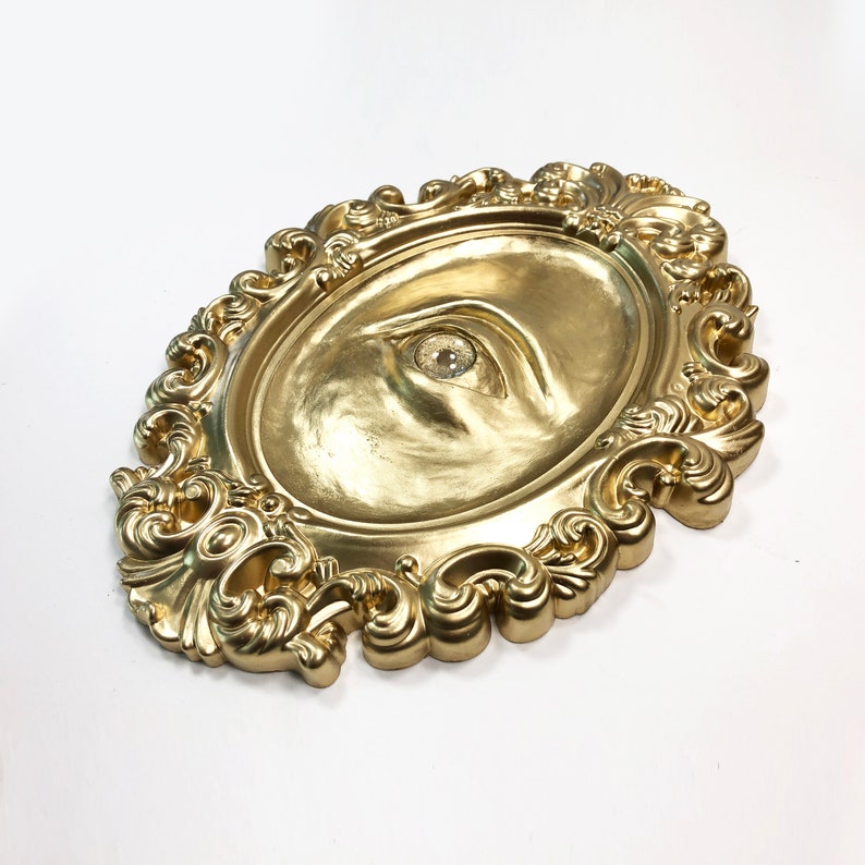 Ornate Gold Eye Sculpture Art / Witchy Boho Decor / Weird - Etsy