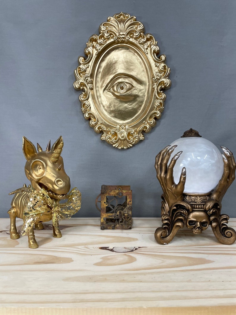 Ornate Gold Eye Sculpture Art / Witchy Boho Decor / Weird | Etsy
