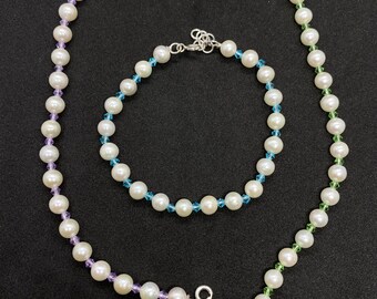 Pulseras de plata con auténticas perlas naturales y pulseras de mujer Swarovski, pulseras para niñas.