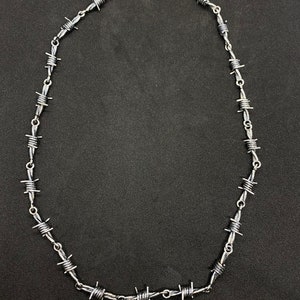 Prikkeldraad ketting 925 zilveren ketting voor mannen vrouwen jongen meisje
