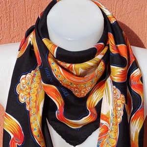 Bruno Magli Silk Scarf: Black Shoe & Bow Print (34x33")