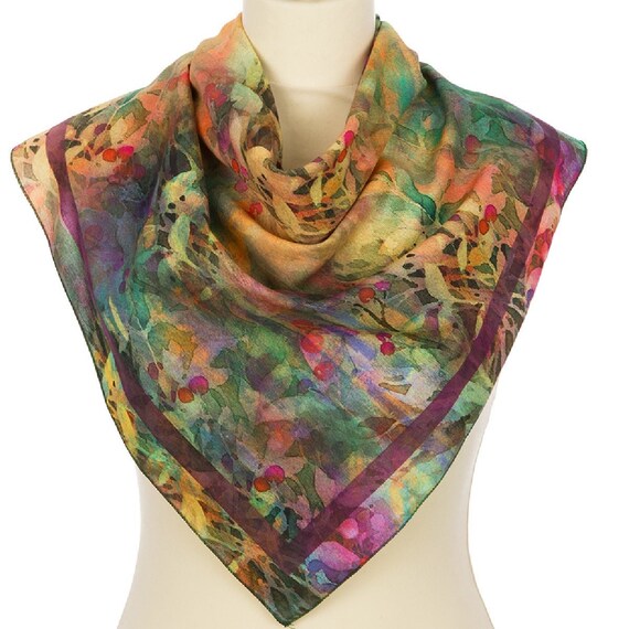 Summer square scarf. New Large scarf women. Gift … - image 3