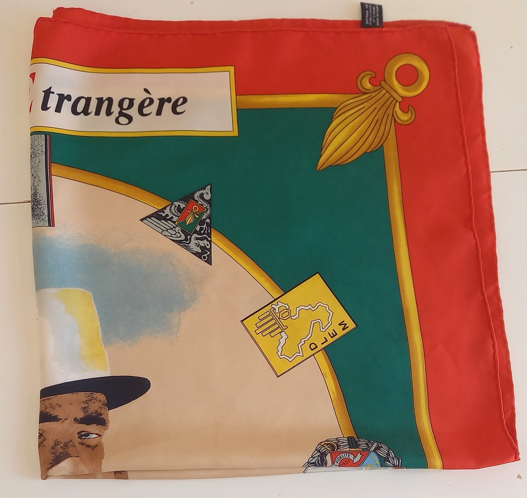Foulard TURNBULL & ASSER London soie TBEG vintage scarf 41 x 41 cm