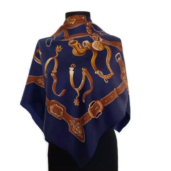 Designer silk scarf Loris Azzaro / Paris  silk Sc… - image 4