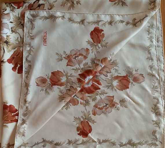 Vintage Liberty of London Floral Silk scarf.Logo … - image 10