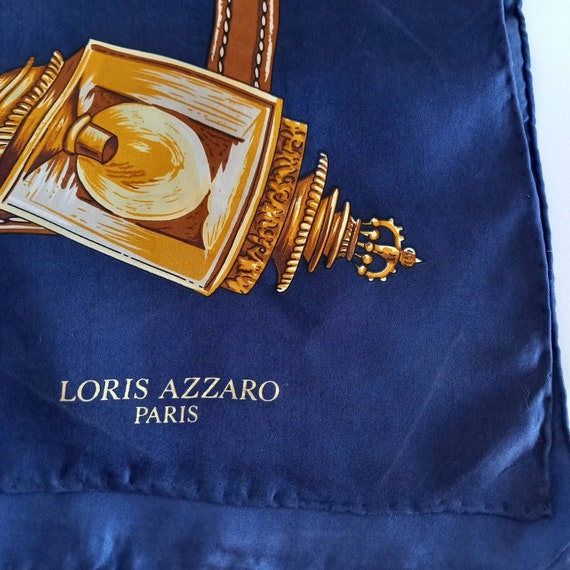 Designer silk scarf Loris Azzaro / Paris  silk Sc… - image 3