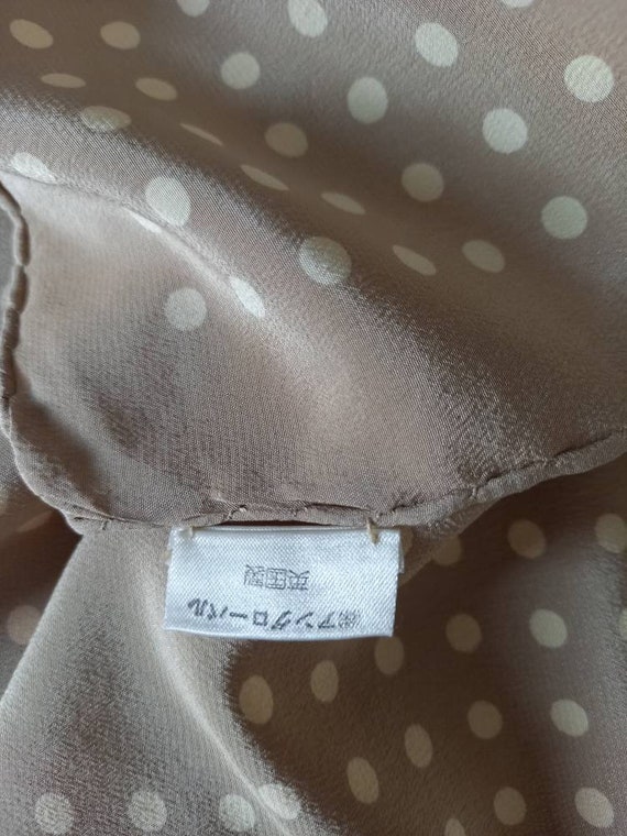 Margaret Howell Vintage Silk Scarf. Classic Polka Dot Design  