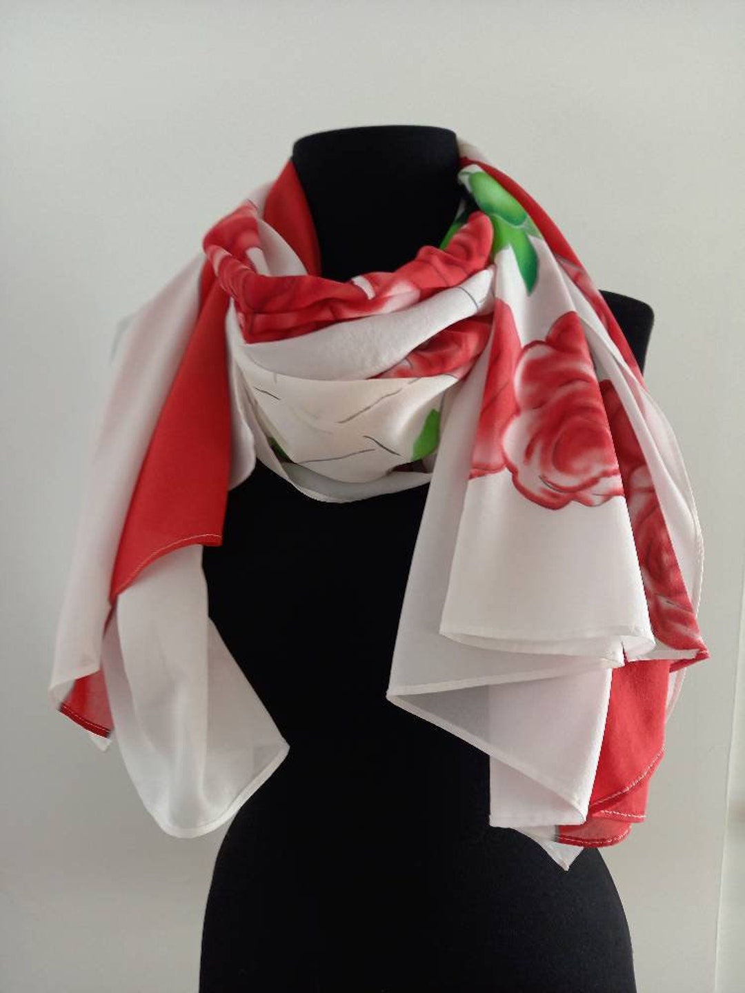 【eL×ONE】Flower Large Scarf eL×ONE】Flower Large Scarf Women's 100% Mulberry Silk Scarf