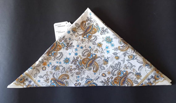 Vintage cotton summer scarf. Unused, gift idea.72… - image 3