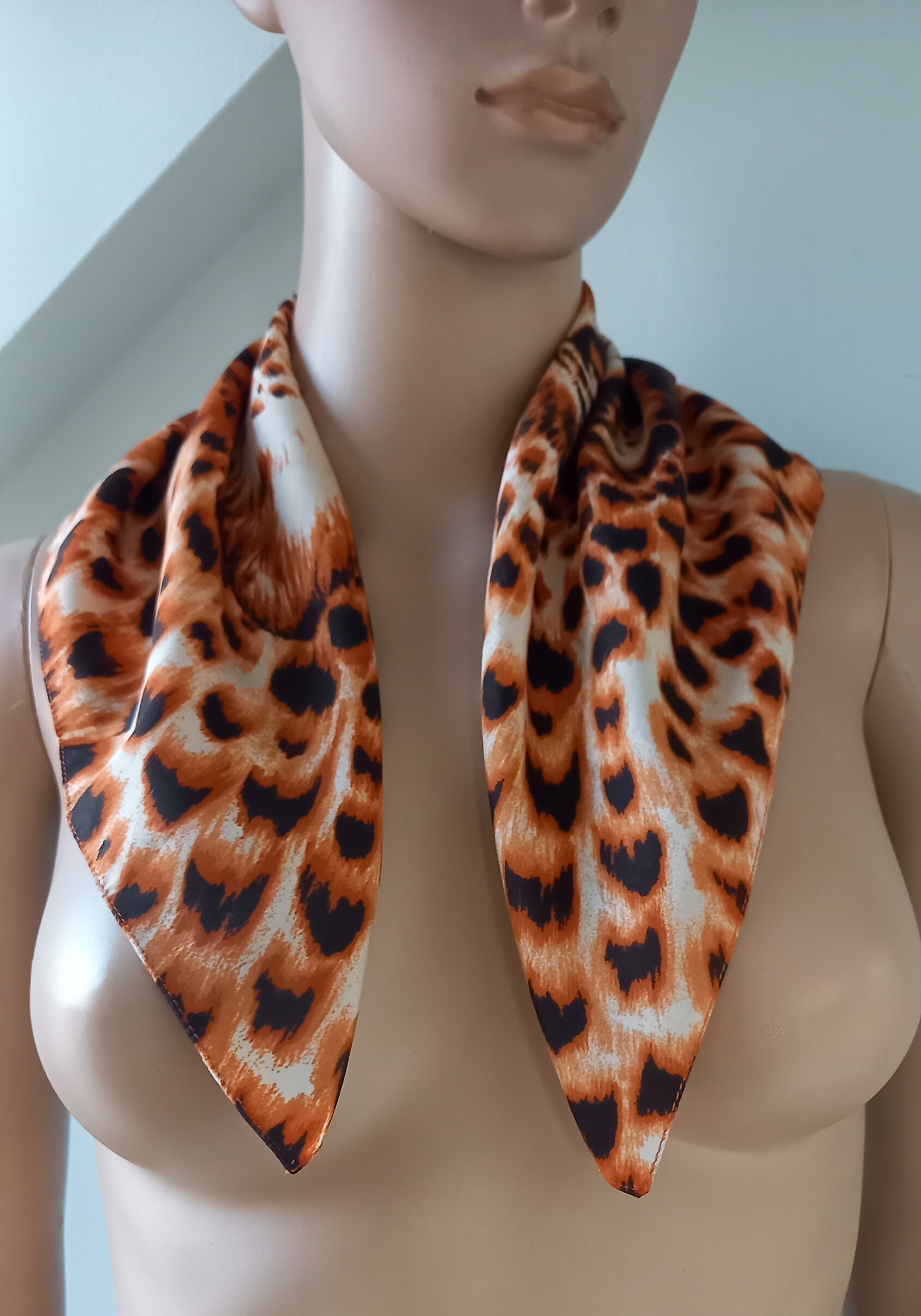 Fazzoletto Di Stoffa Con Stampa In Cotone Naturale - Foto 3