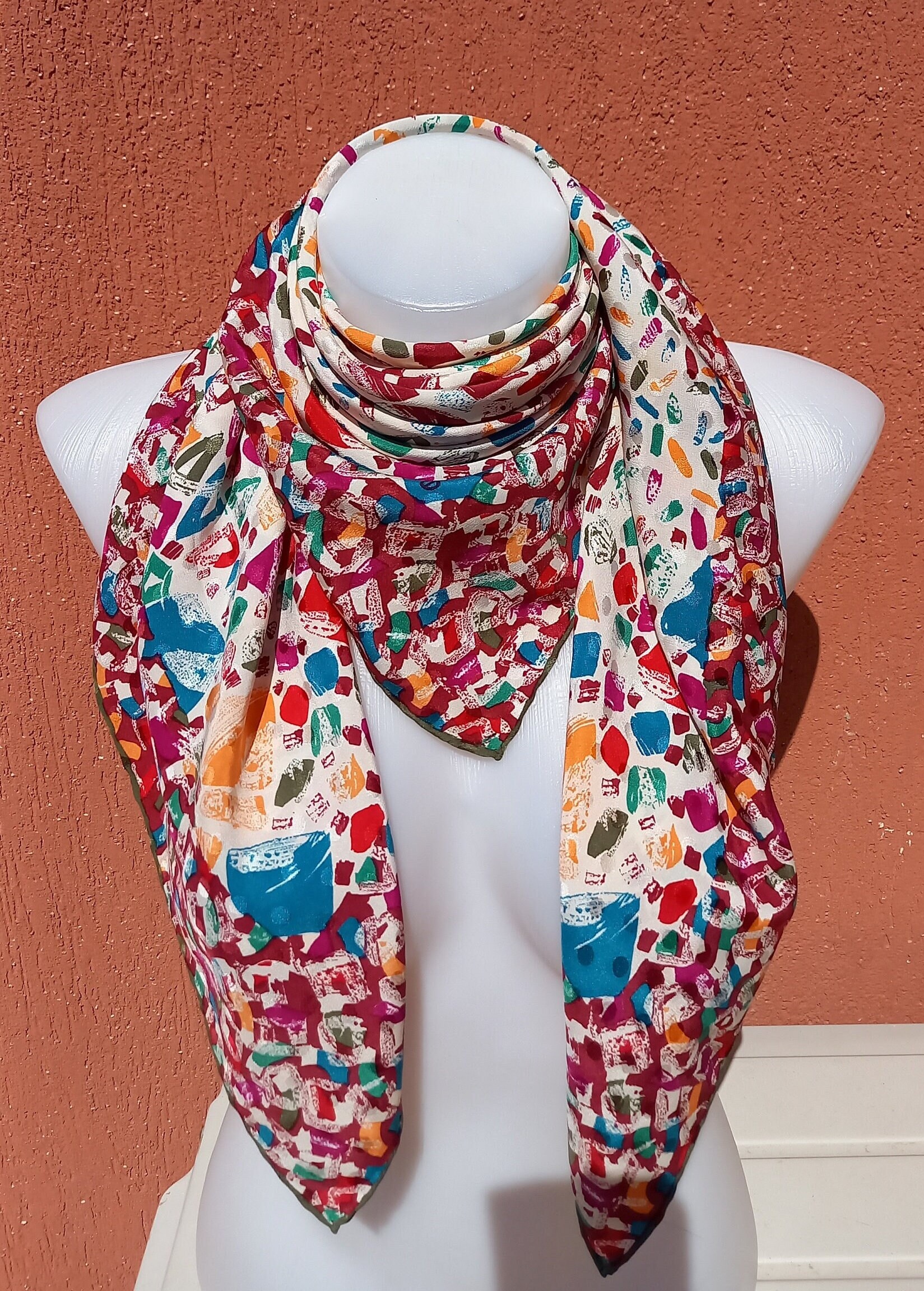 Emanuel Ungaro イタリア製 シルクスカート Emanuel Ungaro Womens Size 10 Multicolor Floral Silk Pencil