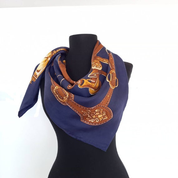 Designer silk scarf Loris Azzaro / Paris  silk Sc… - image 5