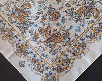 Vintage cotton summer scarf. Unused, gift idea.72 x 72 cm  / 28 x 28''