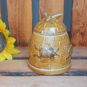 Vintage Honigtopf mit Bienen - Ramsel Hamburg - Vintage Keramik - Bienenstock Imker - Vintage-Geschirr