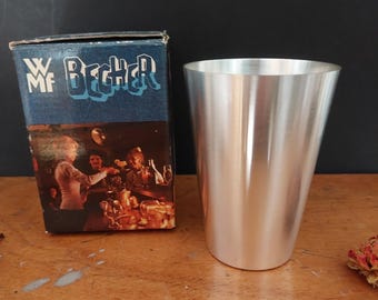 WMF metal mug silver-plated EPBrass original box 70s Party cocktail mug
