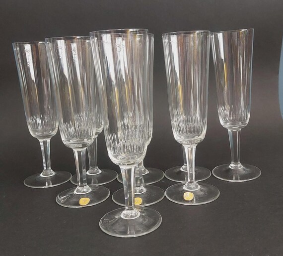 9 Vintage WMF Champagne Glasses -beautiful High Quality Mid-century Crystal Glasses