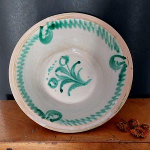 Antica ciotola Fajalauza Lebrillo proveniente dalla Spagna - 40 cm - dipinta a mano, inizio XX secolo, decorazione da parete o fruttiera