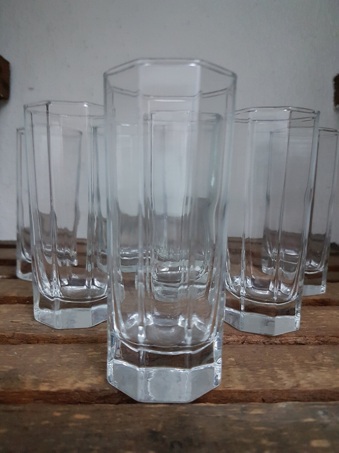 Set of 8 Vintage Arcoroc Octime Glasses From the 80s Pretty Etsy