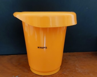Yellow/orange 70s Krups mixing bowl Type 301 - Made in Germany- Vintage kitchen baking bowl 1 litre