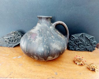 Ruscha ceramic vase 303-2 Fat Lava vase in earth tones - 1960s/1970s - 14 cm WGP vase