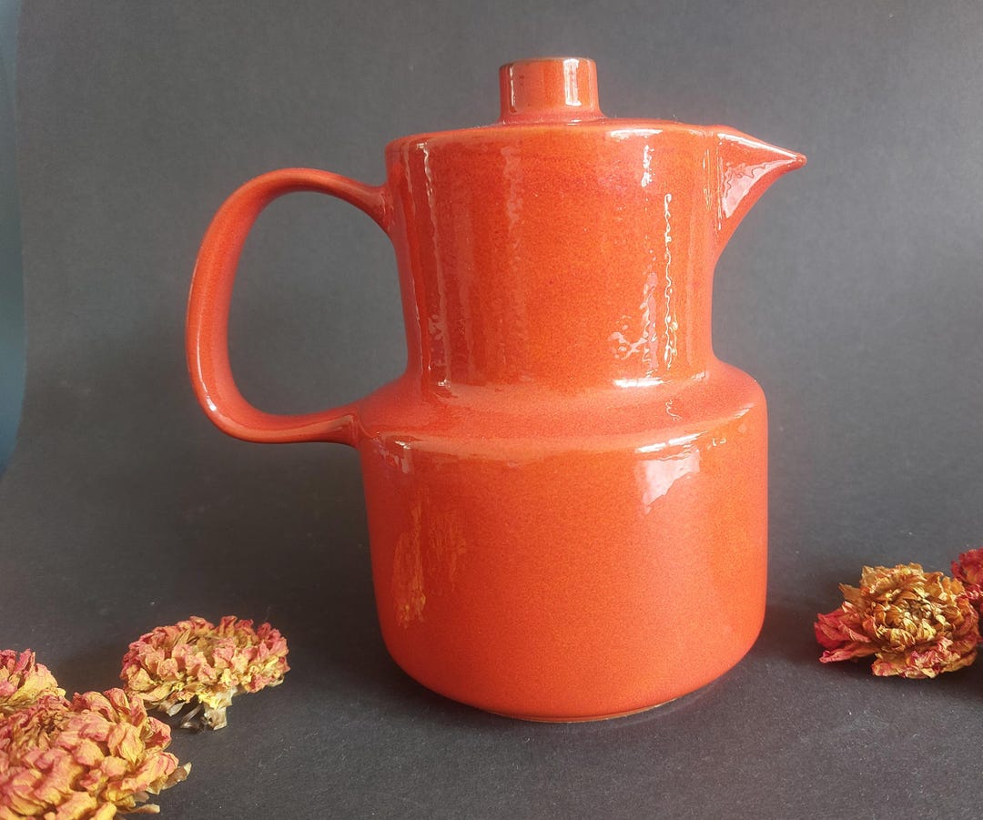 1970’s Melitta Ceracron Kopenhagen Red Melitta Coffee Pot - Melitta Kopenhagen Ceracron in