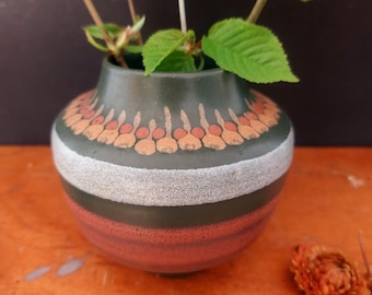 KMK Kupfermühle Vase 70s West German pottery - beautiful design - mid century vase
