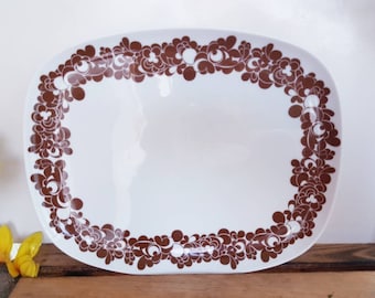 Rosenthal Studio line Cordial serving platter - fine porcelaine with brown decor  In excellent condition, high-quality porcelain