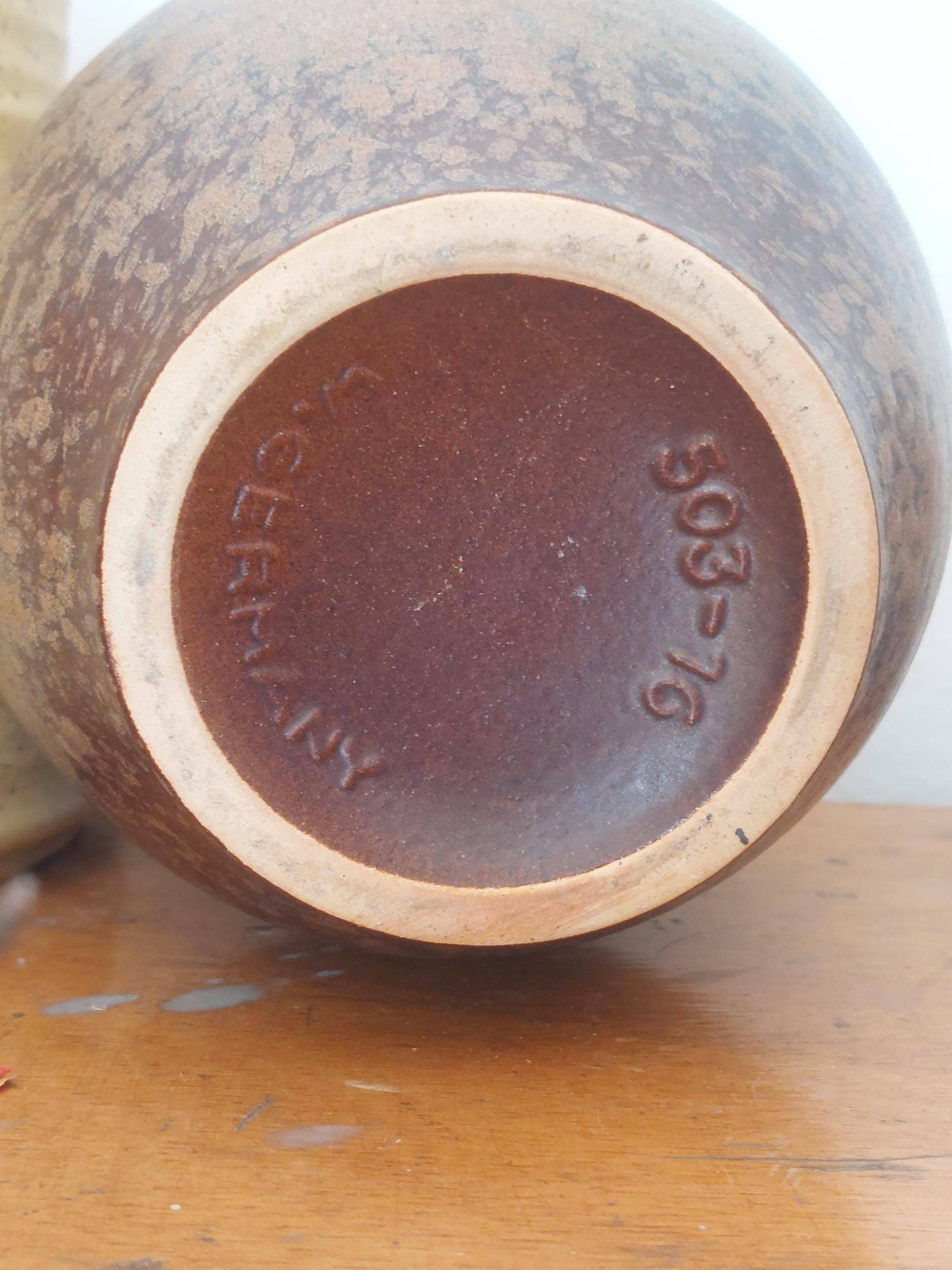 Scheurich Ceramic Vase 503-16 W. Germany Brown Ceramic Earth Tones