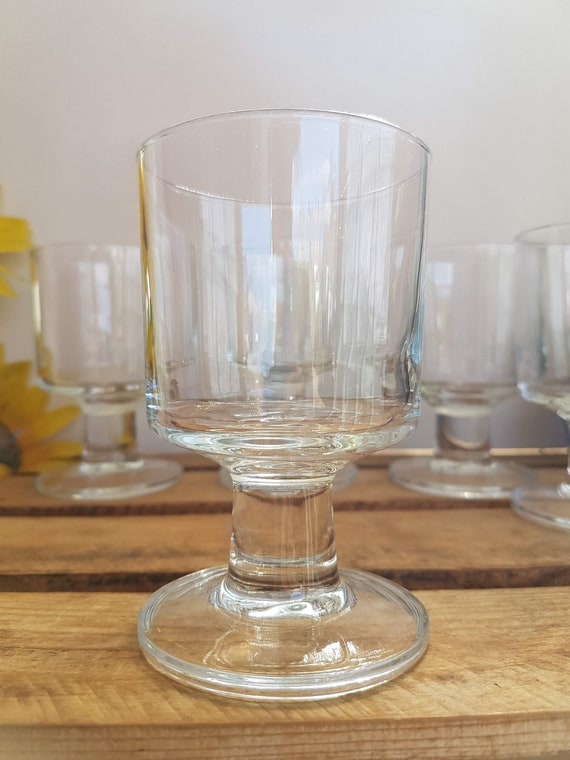 5 Beautiful Thick Stem Wine Glasses With Thick Stem 70s Etsy Australia