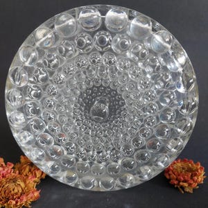Beyer Kristall Bubble Vase 60er Solifleur Block glass vase 17cm Mid century modern