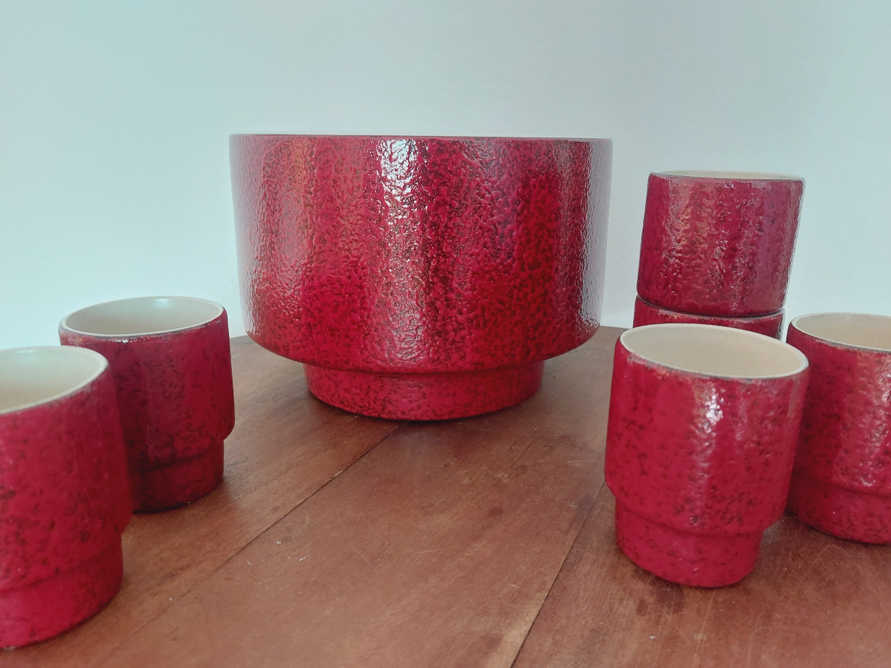 Dümler and Breiden Punch Set - Fat Lava - Mid Century Red